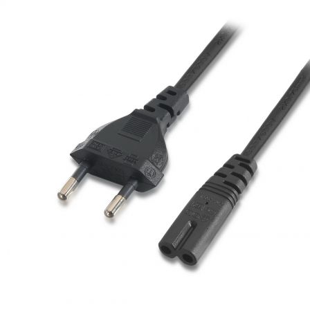 Aisens Cable de Alimentación Forma 8 CEE 7/16 Macho a C7 Hembra Negro 1,5m Aisens Cable de Alimentación Forma 8 CEE 7/16 Macho a C7 Hembra Negro 1,5m